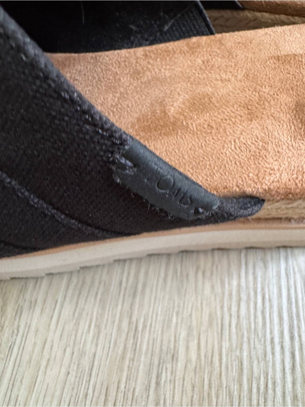 Toms Black Diana Crossover Women's Mule Wedge Sandals Sz. 9 - Picture 6 of 8